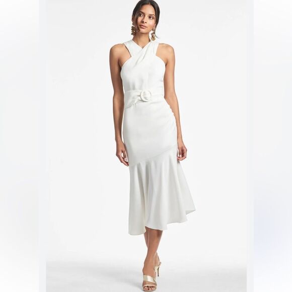 SACHIN & BABI Naomi Belted Halter Dress / size 12 - Picture 1 of 8